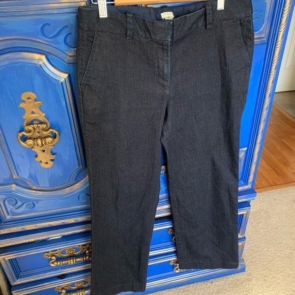 J Crew Stretch Jeans Pants Size 8 Darkwash - Picture 1 of 3